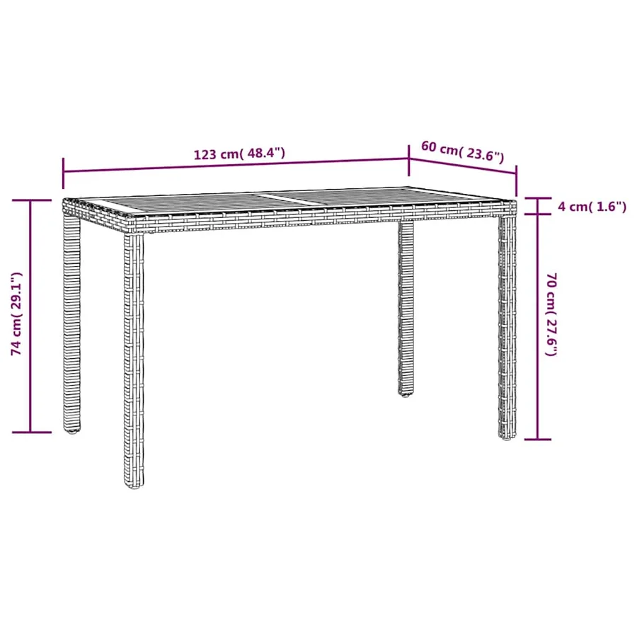 Ensemble à manger de jardin coussins 3pcs Résine tressée Gris - 8