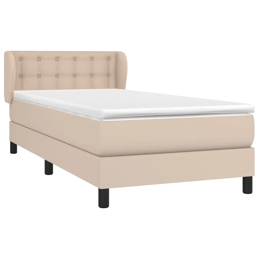Sommier à lattes de lit avec matelas Cappuccino 90x190 cm - 3
