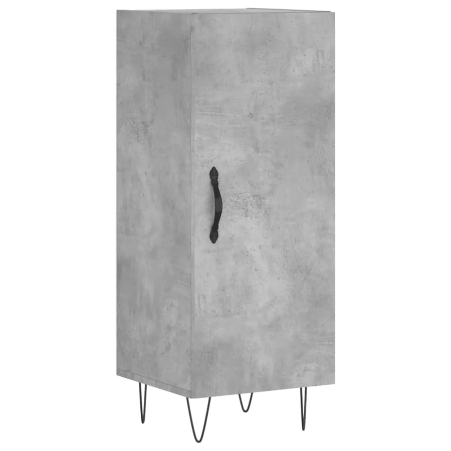 Buffet Gris béton 34,5x34x90 cm Bois d'ingénierie - 2