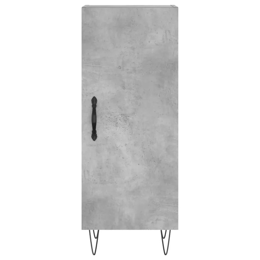 Buffet Gris béton 34,5x34x90 cm Bois d'ingénierie - 5