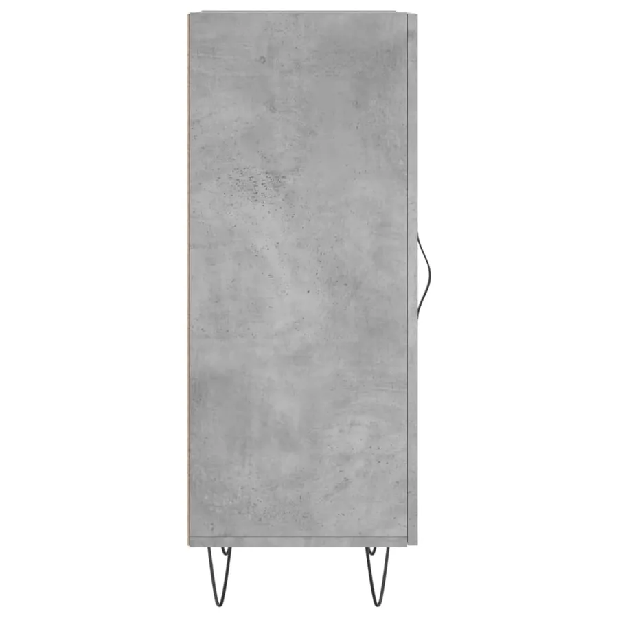 Buffet Gris béton 34,5x34x90 cm Bois d'ingénierie - 7