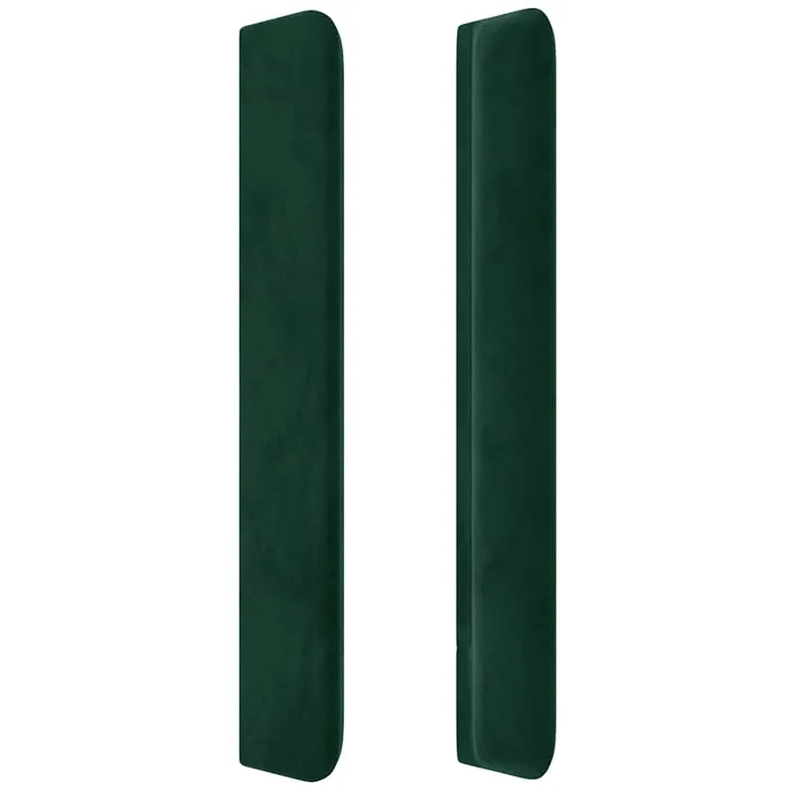 Tête de lit avec oreilles Vert foncé 163x16x118/128 cm Velours - 4
