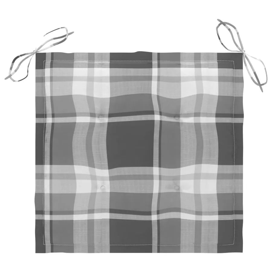 Chaises de jardin avec coussins lot de 2 Teck solide et acier - 9