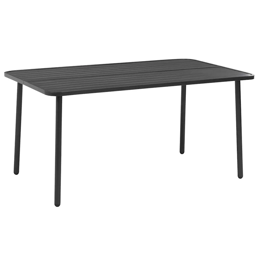 Ensemble à manger d'extérieur 7 pcs Acier Gris foncé - 2