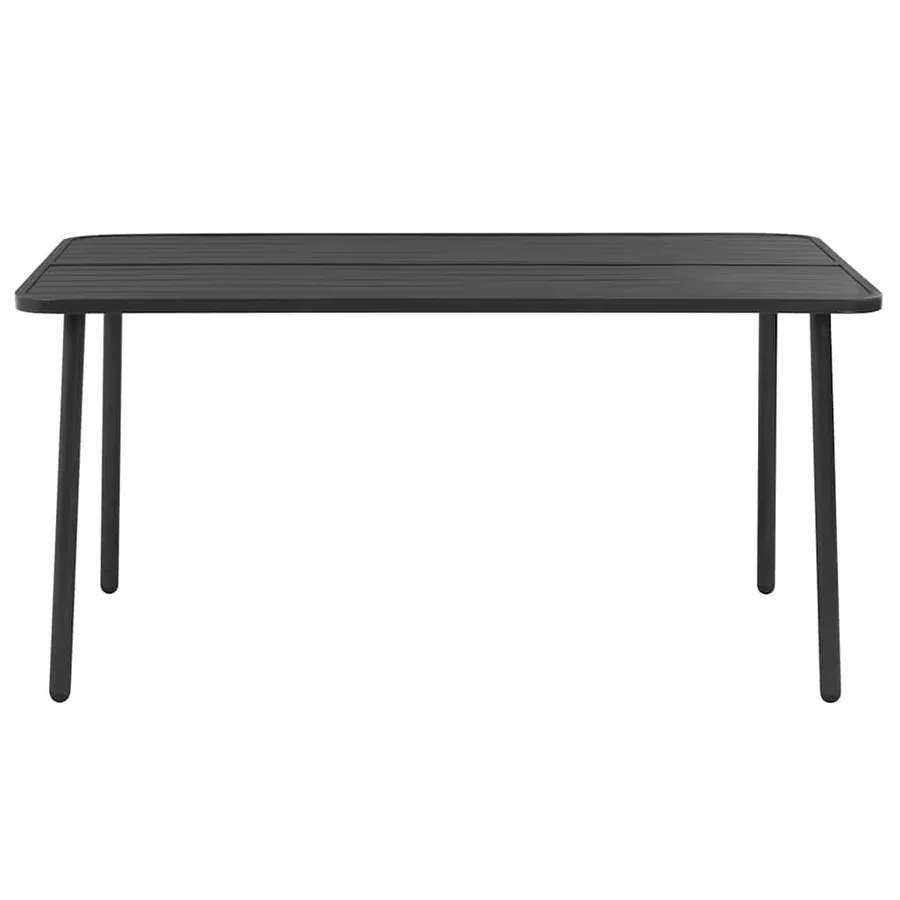 Ensemble à manger d'extérieur 7 pcs Acier Gris foncé - 3