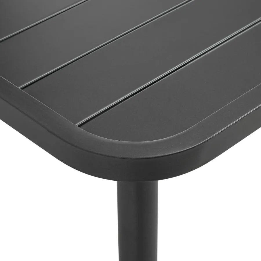 Ensemble à manger d'extérieur 7 pcs Acier Gris foncé - 4