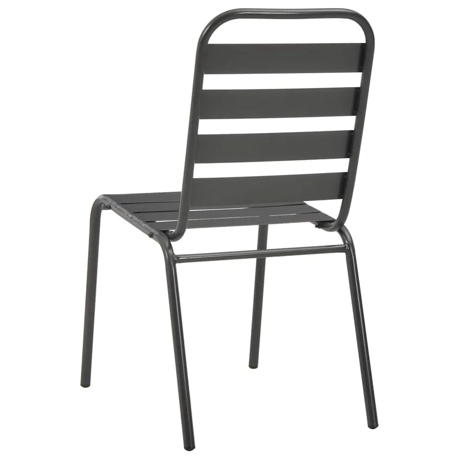 Ensemble à manger d'extérieur 7 pcs Acier Gris foncé - 7