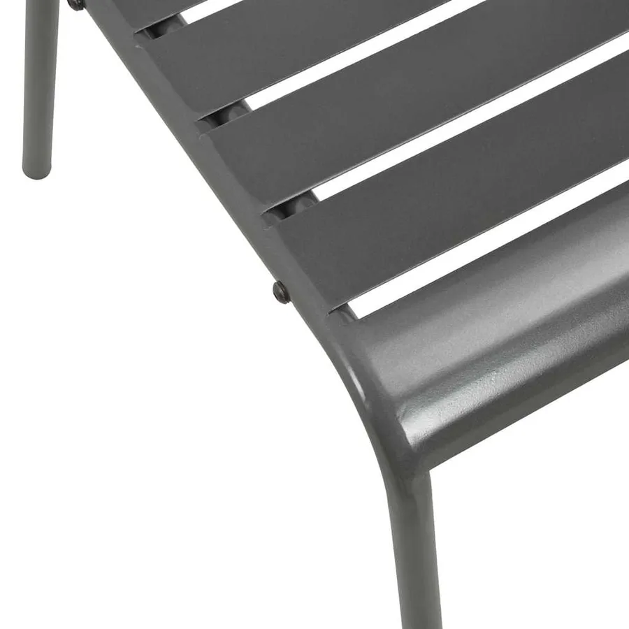 Ensemble à manger d'extérieur 7 pcs Acier Gris foncé - 8