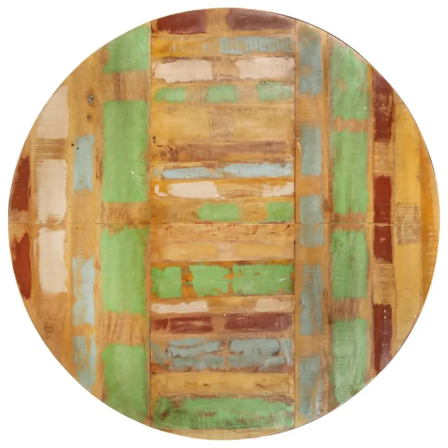 Table à manger ronde 175x75 cm Bois de récupération massif - 7