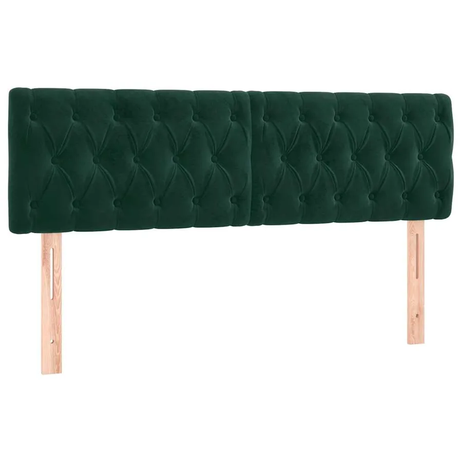 Têtes de lit Vert foncé 160x7x78/88 cm Velours - 2