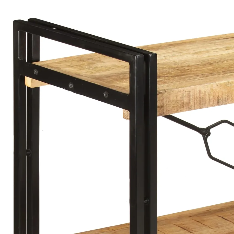 Bibliothèque à 3 niveaux 140x30x80 cm Bois de manguier massif - 3