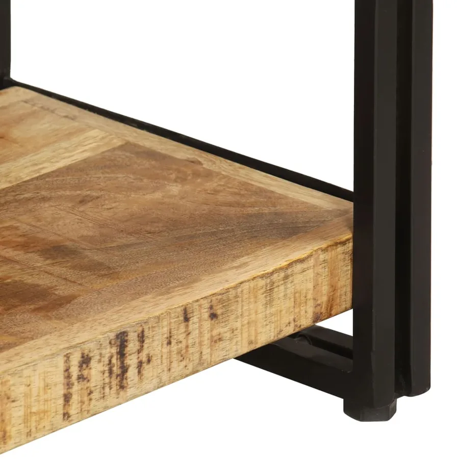 Bibliothèque à 3 niveaux 140x30x80 cm Bois de manguier massif - 4