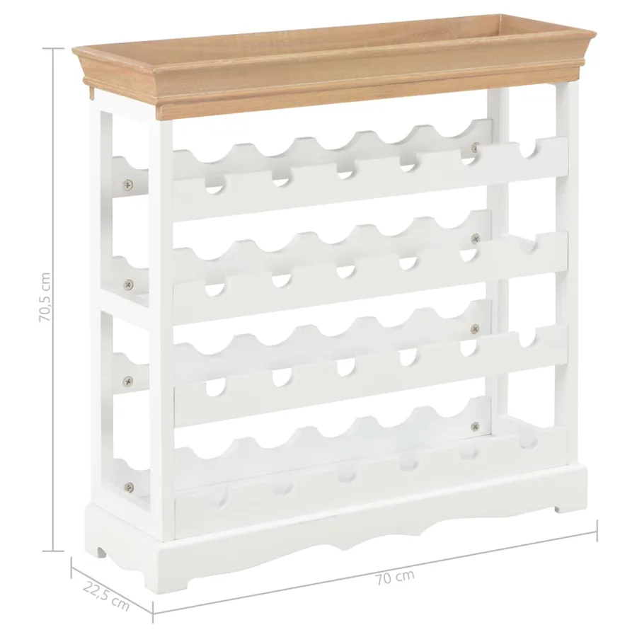 Armoire à vin Blanc 70 x 22,5 x 70,5 cm MDF - 8