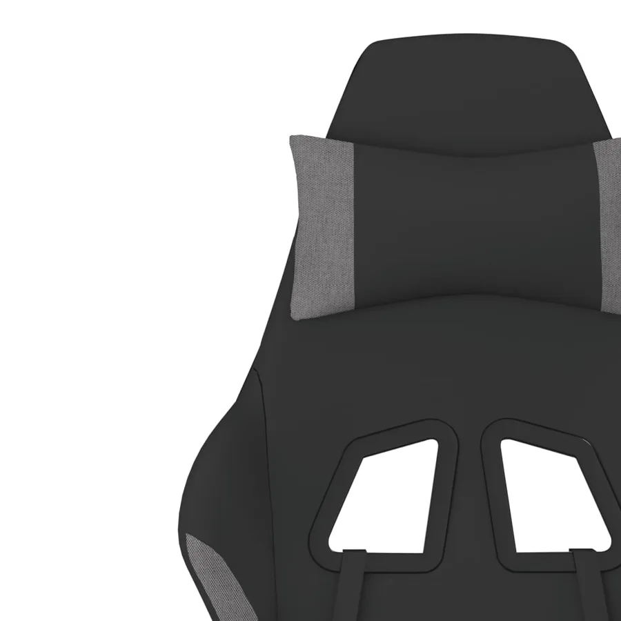 Chaise de jeu Noir et gris clair Tissu - 11