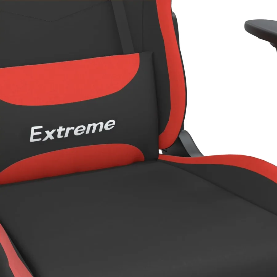 Chaise de jeu Noir et rouge Tissu - 8