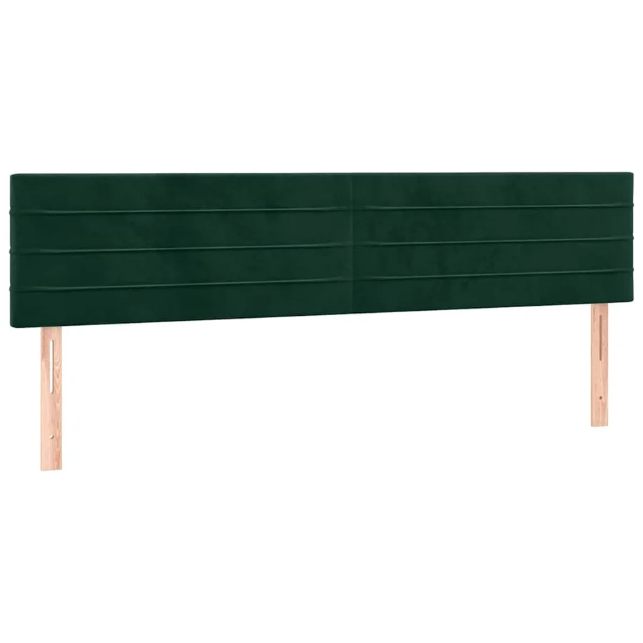 Tête de lit à LED Vert foncé 160x5x78/88 cm Velours - 4