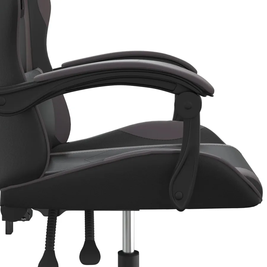 Chaise de jeu Noir et gris Similicuir - 9