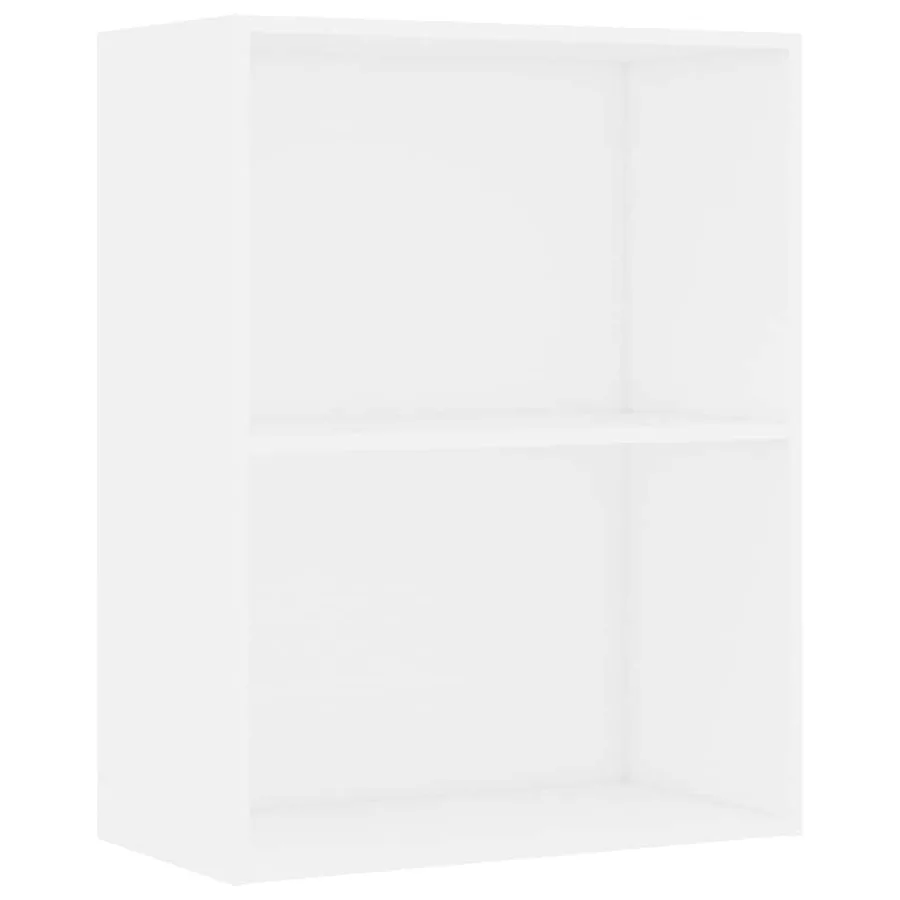 Bibliothèque blanc 60x30x76,5 cm bois d'ingénierie - 2