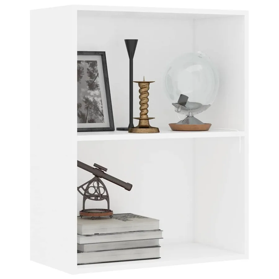 Bibliothèque blanc 60x30x76,5 cm bois d'ingénierie - 5