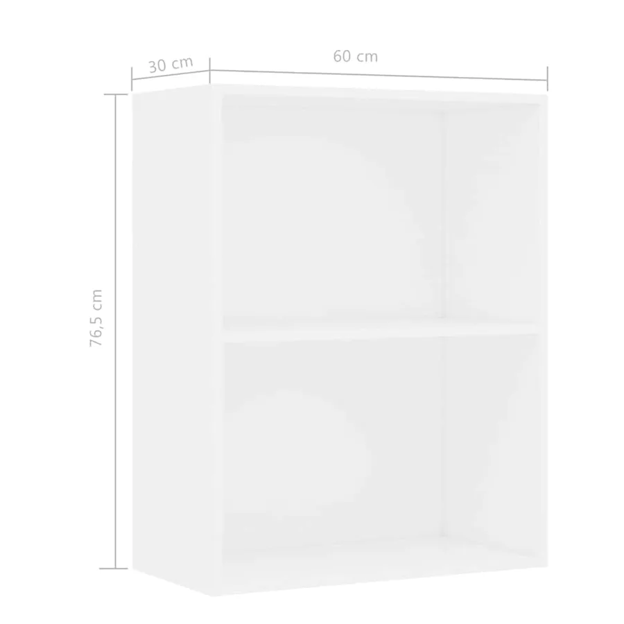 Bibliothèque blanc 60x30x76,5 cm bois d'ingénierie - 6