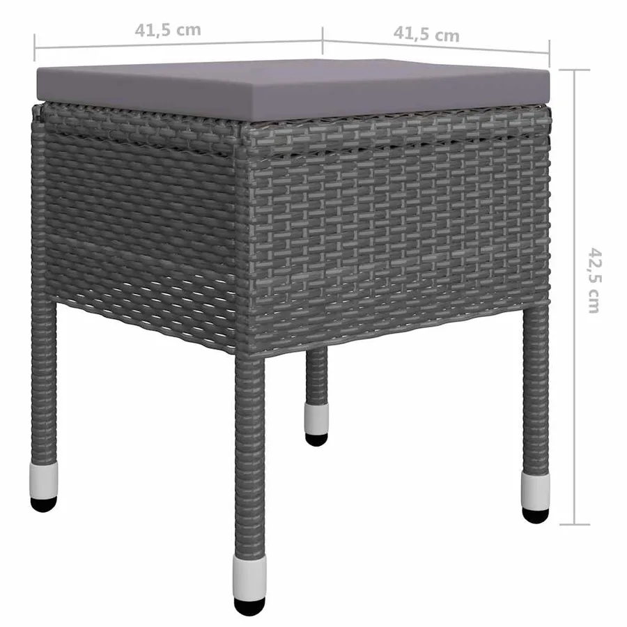 Ensemble à manger de jardin 5 pcs Gris - 13