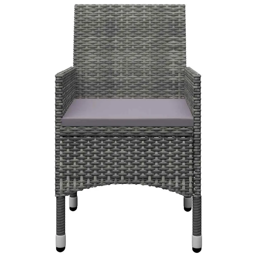 Ensemble à manger de jardin 5 pcs Gris - 7