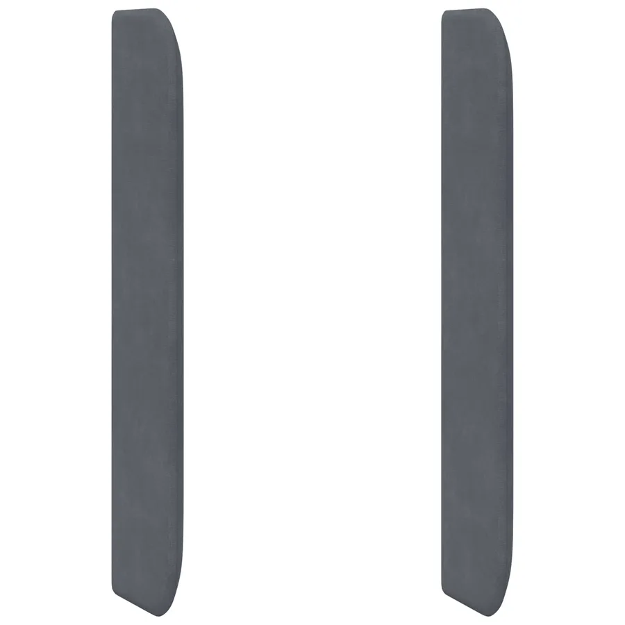 Oreille de tête de lit Gris 80 x 16 x 4 cm Velours - 2