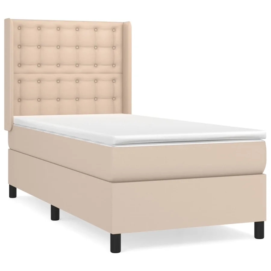 Sommier à lattes de lit avec matelas Cappuccino 90x190 cm - 2