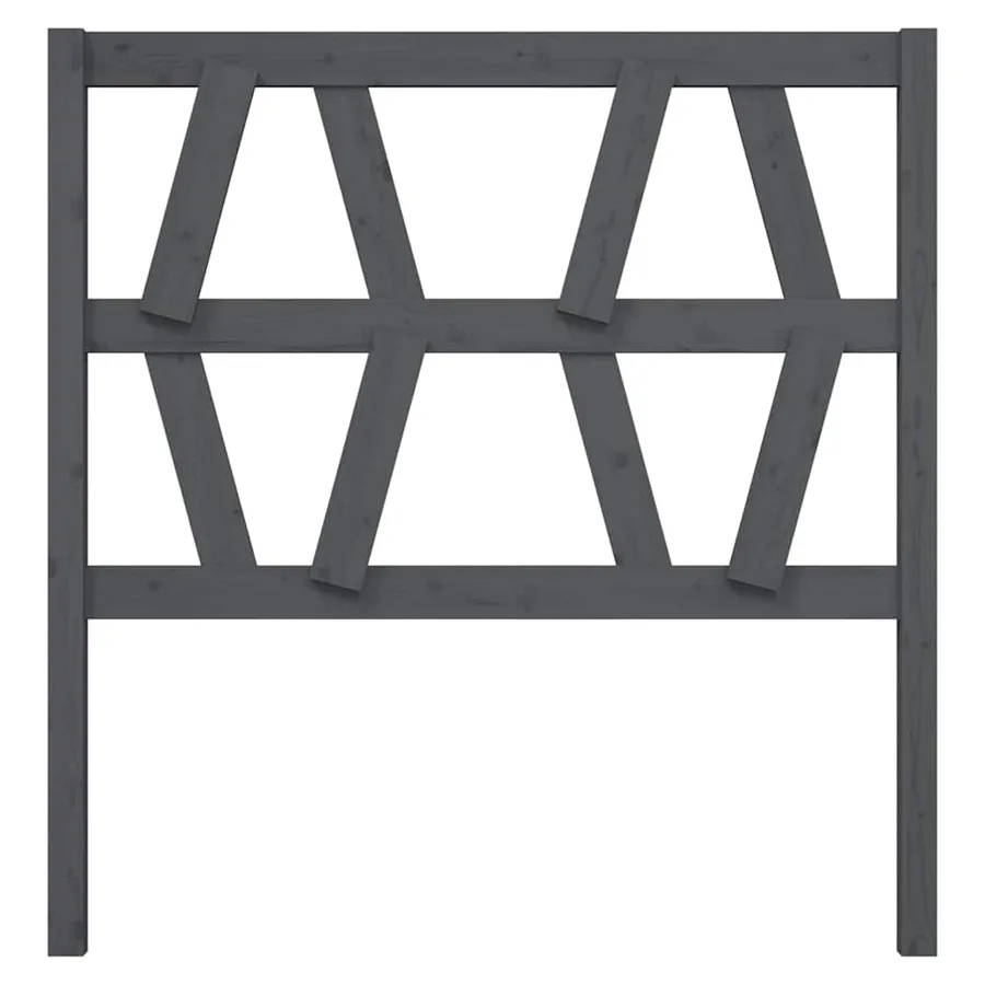 Tête de lit Gris 106x4x100 cm Bois massif de pin - 3