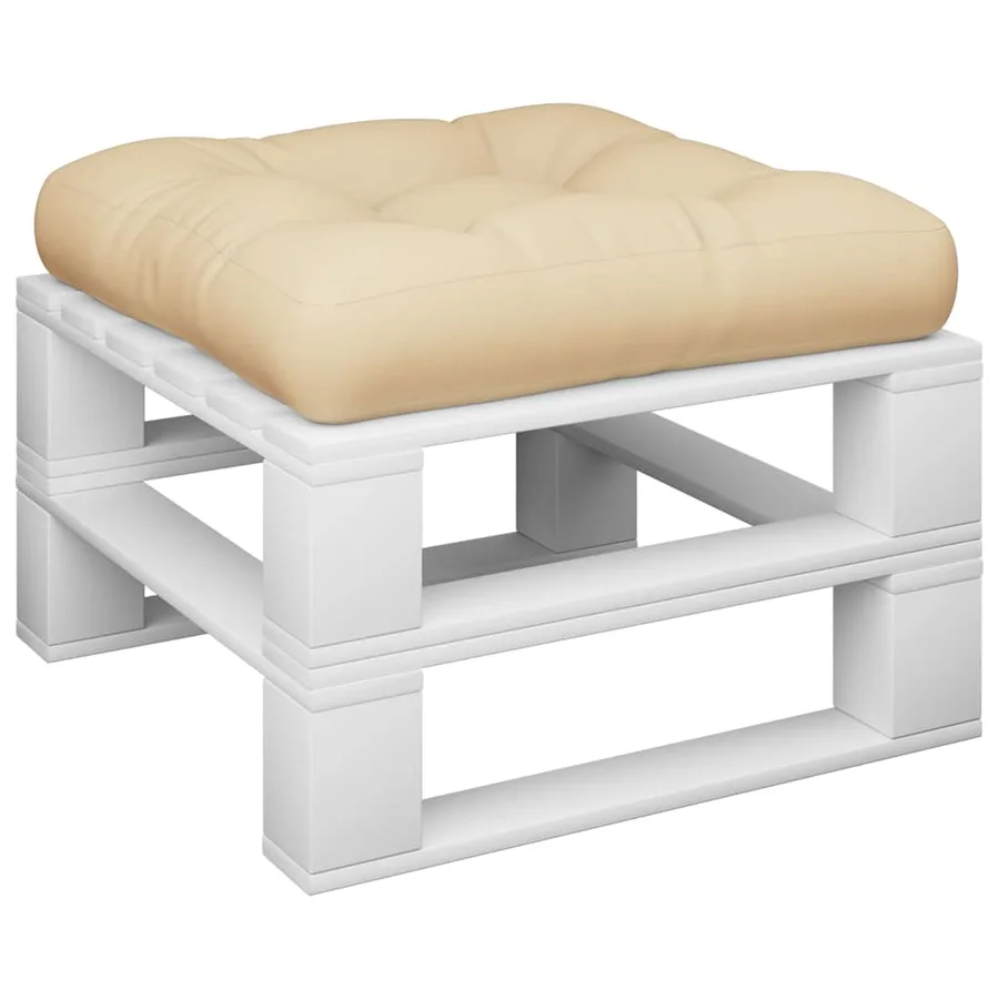 Coussin de palette beige 50x50x12 cm tissu - 3