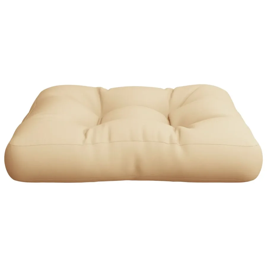 Coussin de palette beige 50x50x12 cm tissu - 5