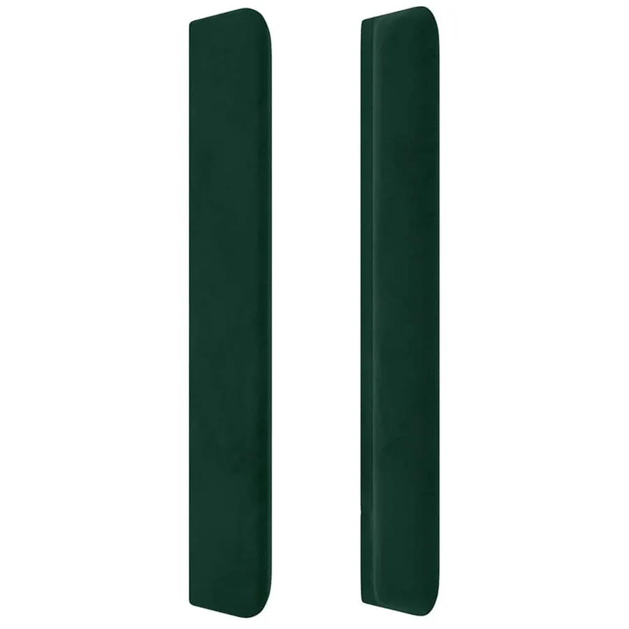Tête de lit avec oreilles Vert foncé 147x16x118/128 cm Velours - 4