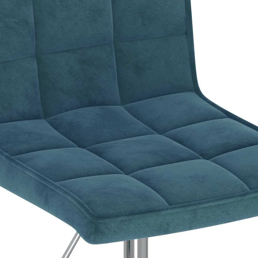 Chaises pivotantes à manger lot de 2 bleu velours - 8