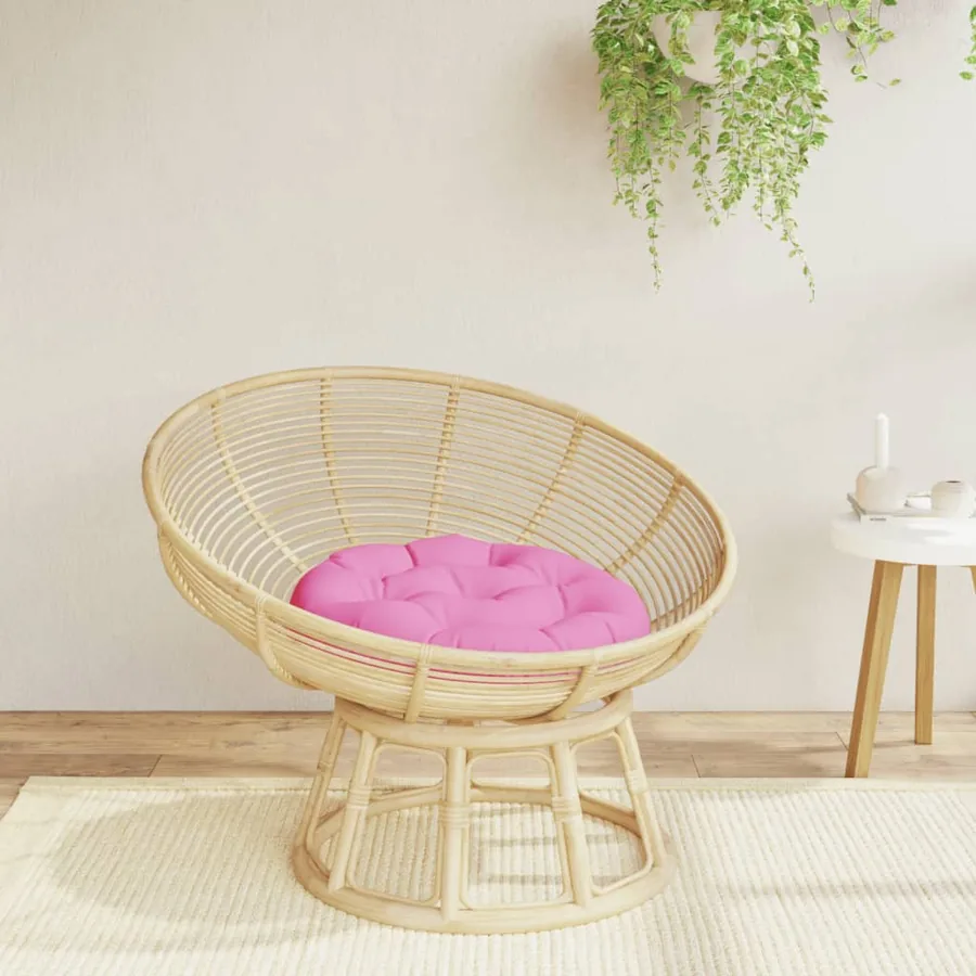 Coussin rond rose Ø 60 x11 cm tissu oxford