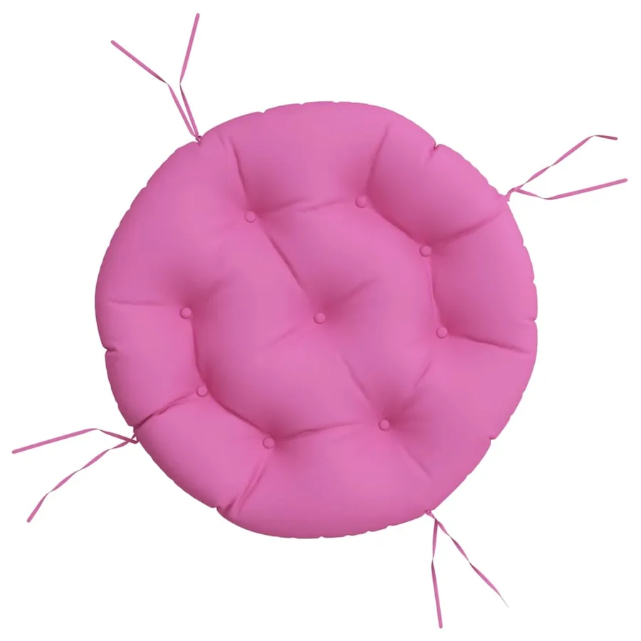 Coussin rond rose Ø 60 x11 cm tissu oxford - 2