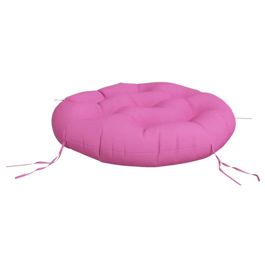 Coussin rond rose Ø 60 x11 cm tissu oxford - 4
