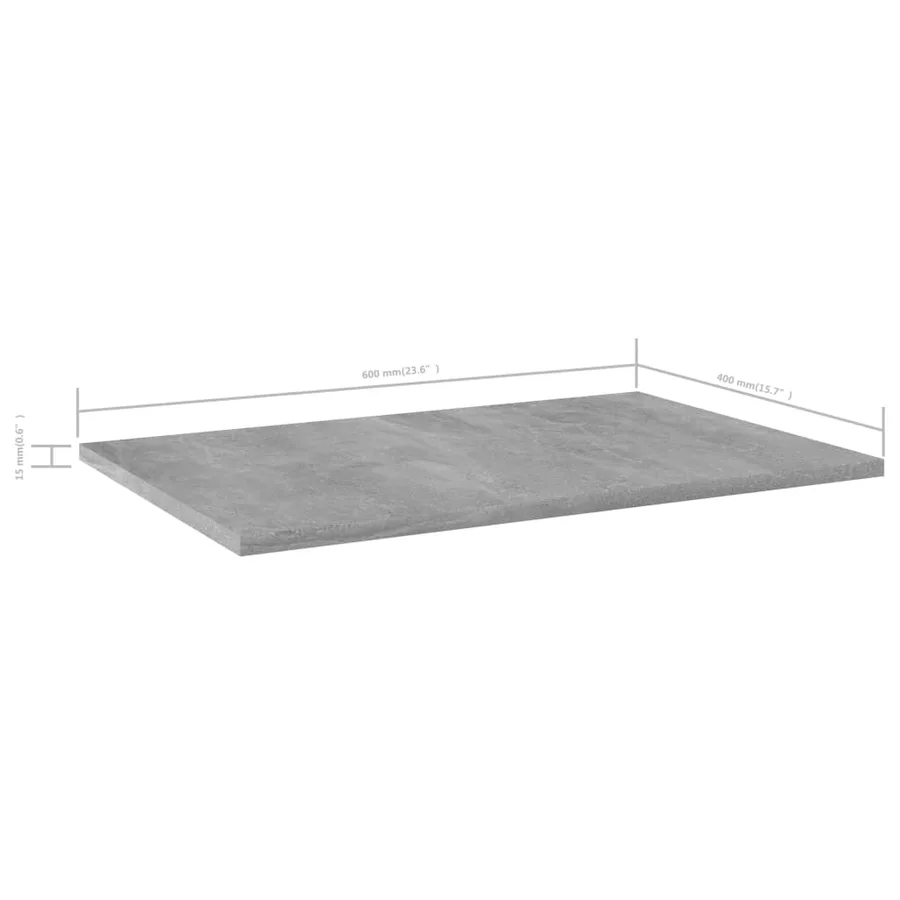 Panneaux de bibliothèque 4 pcs gris béton bois d’ingénierie - 5