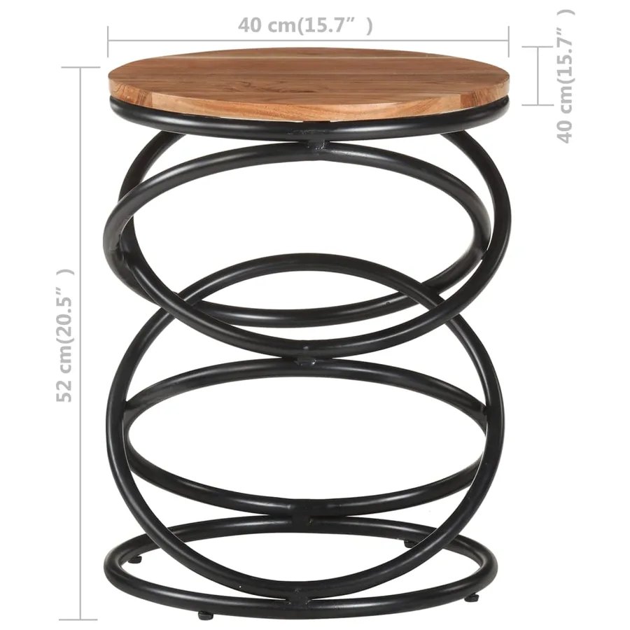 Table d'appoint 40x40x52 cm Bois d'acacia massif - 7