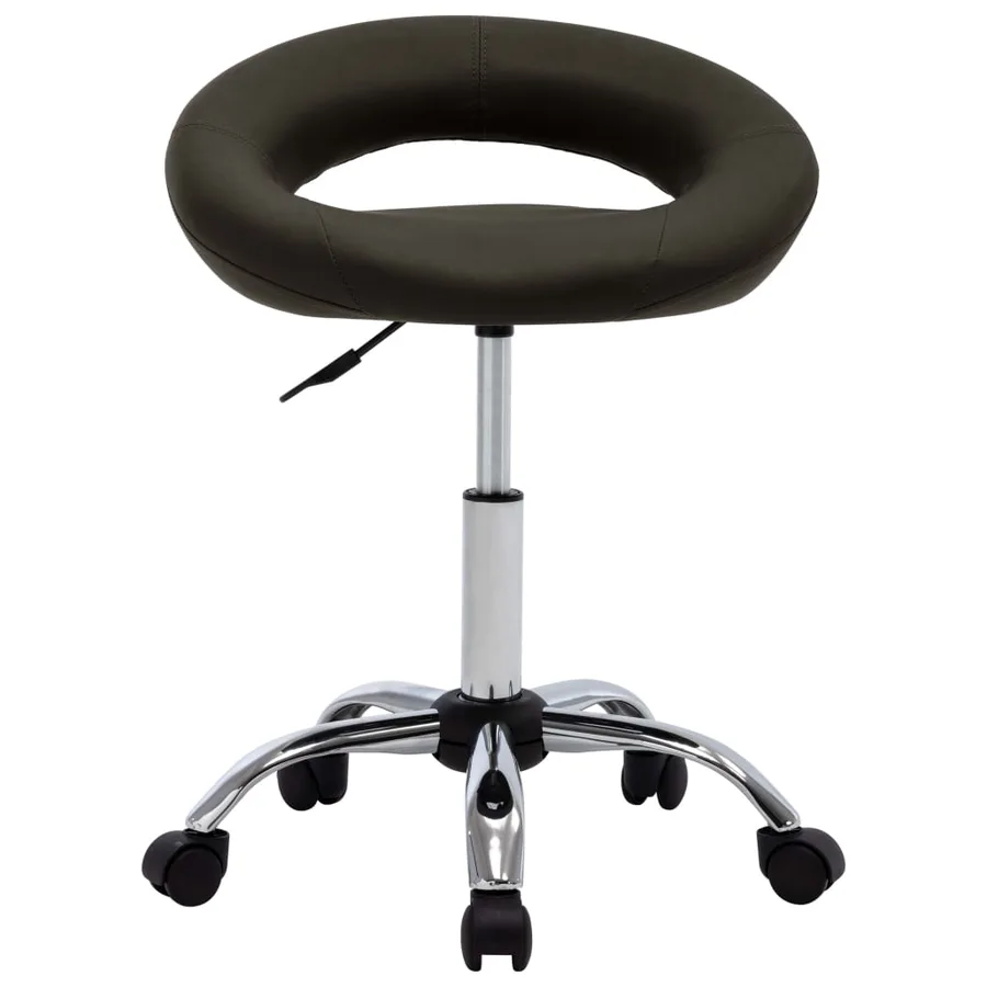 Chaise pivotante de salle à manger Marron Similicuir - 2
