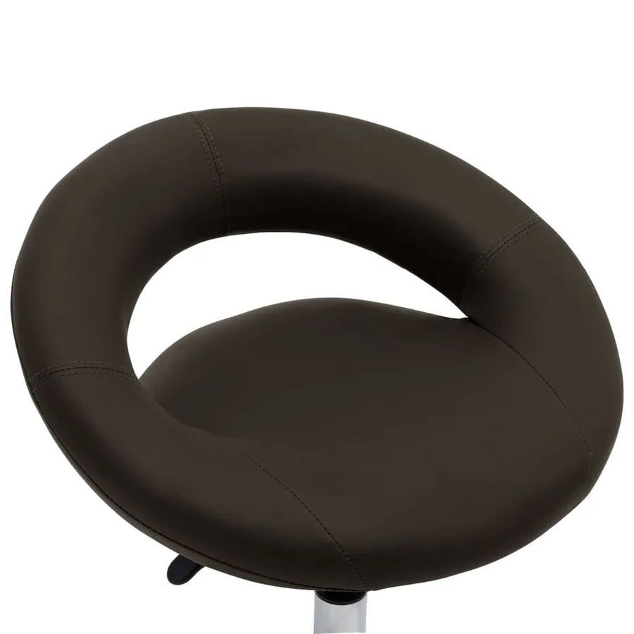 Chaise pivotante de salle à manger Marron Similicuir - 6