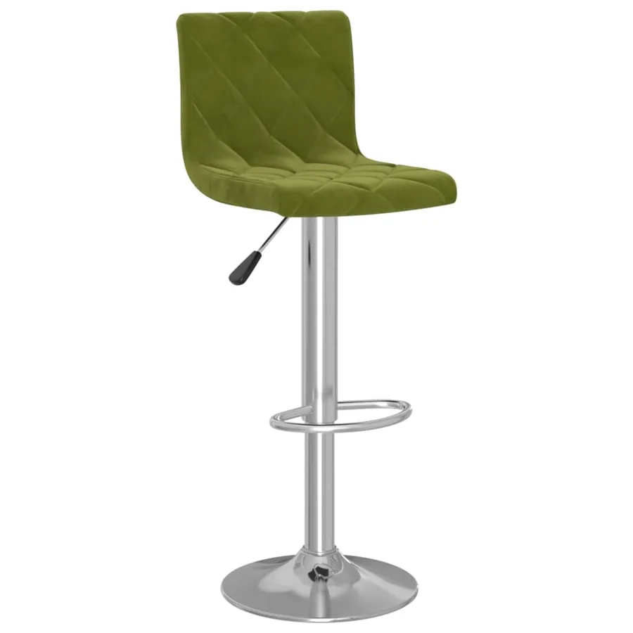 Tabourets de bar lot de 2 vert clair velours - 3
