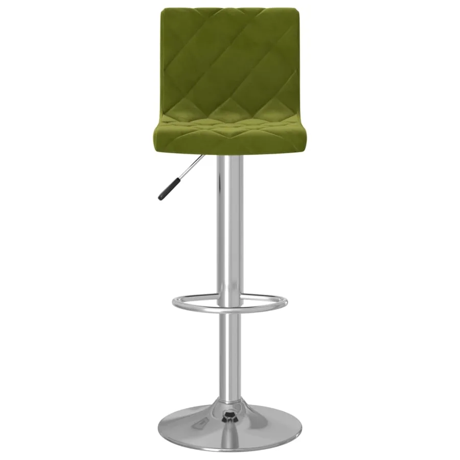 Tabourets de bar lot de 2 vert clair velours - 4