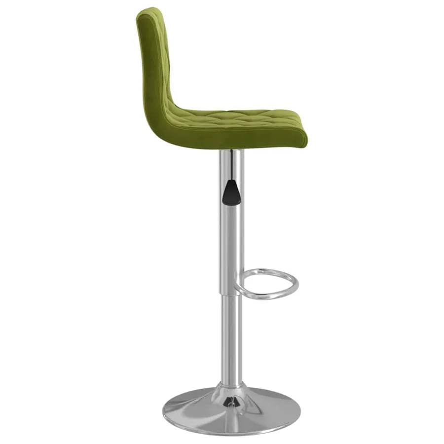 Tabourets de bar lot de 2 vert clair velours - 5