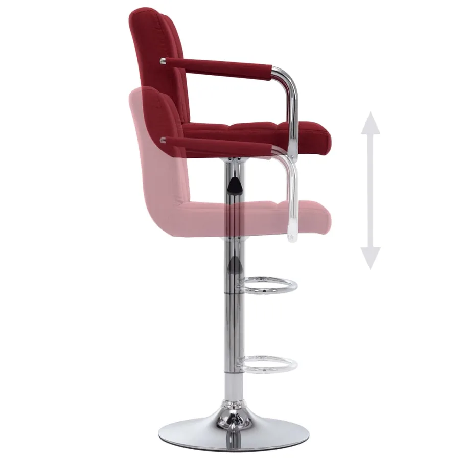 Chaise de bar Bordeaux Tissu - 5