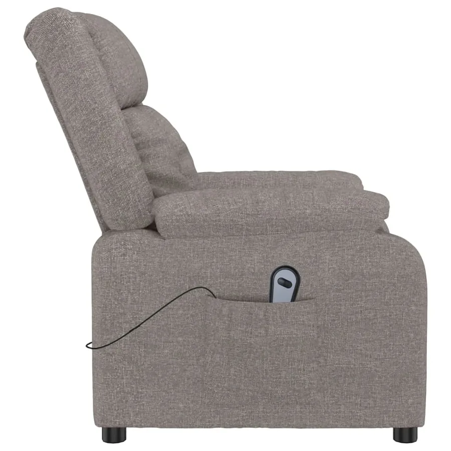 Fauteuil inclinable électrique Taupe Tissu - 5