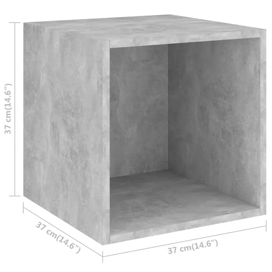 Ensemble de meuble TV 2 pcs Gris béton Bois d'ingénierie - 6