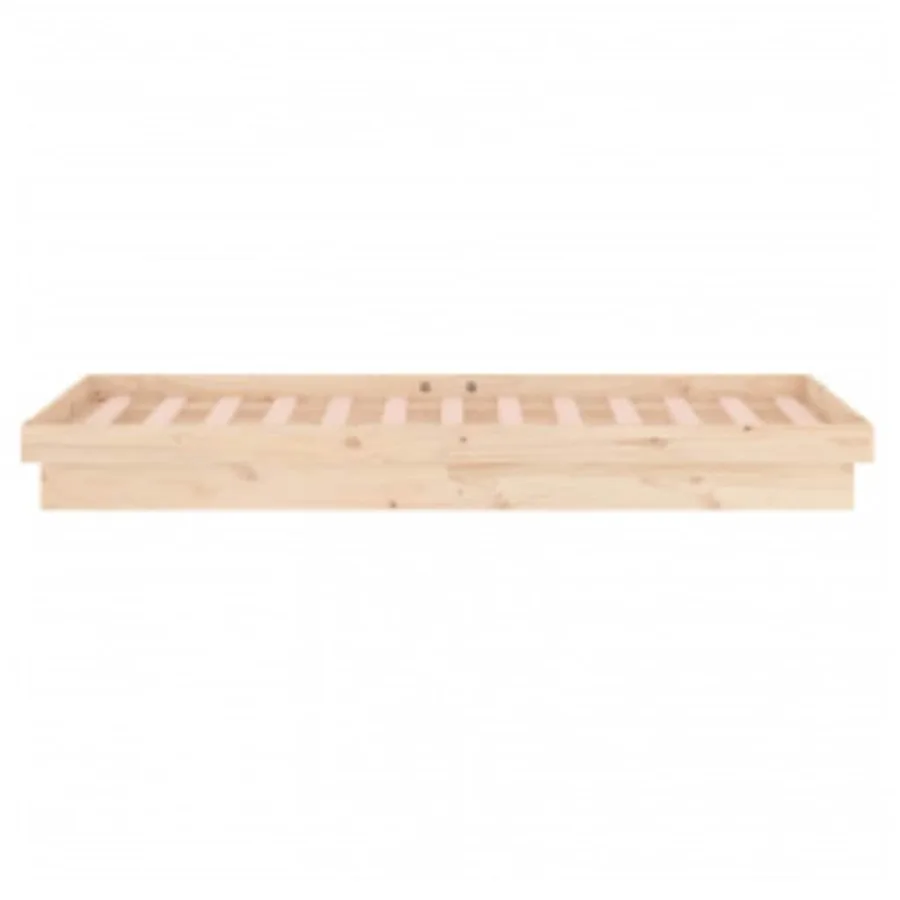 Cadre de lit à LED sans matelas 100x200 cm bois massif - 8