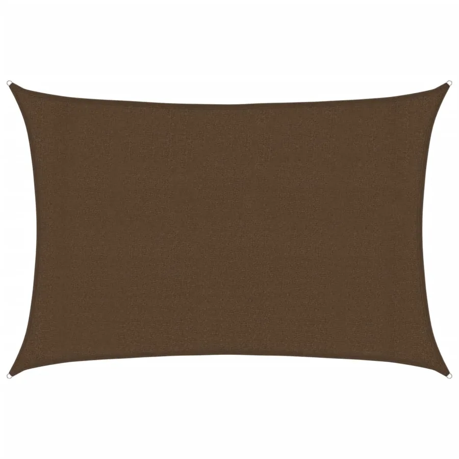 Voile d'ombrage 160 g/m² Marron 3x5 m PEHD - 2