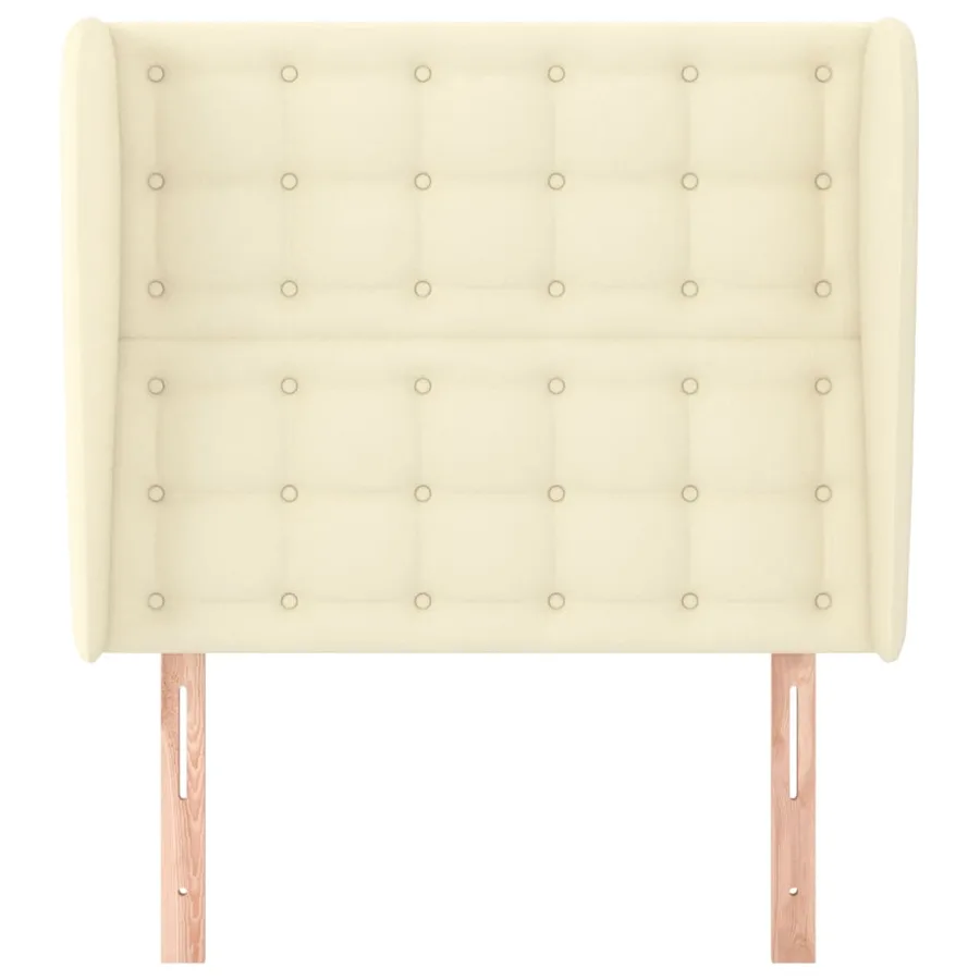 Tête de lit avec oreilles Crème 93x23x118/128 cm Similicuir - 3