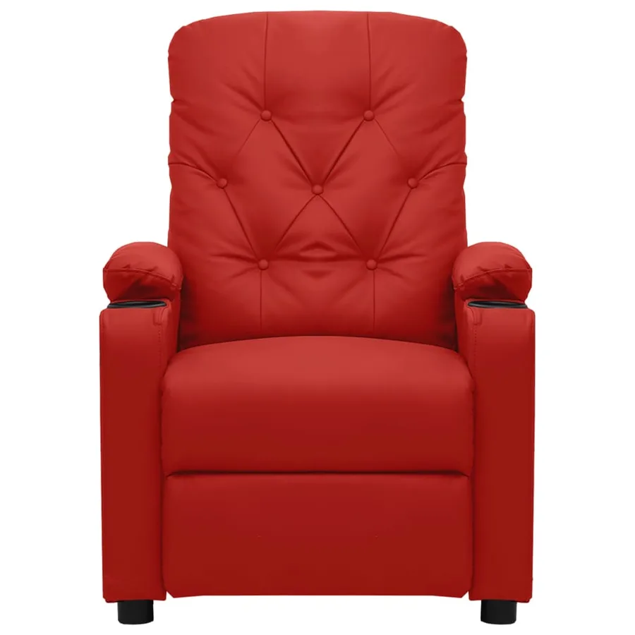 Fauteuil inclinable électrique Rouge bordeaux Similicuir - 3